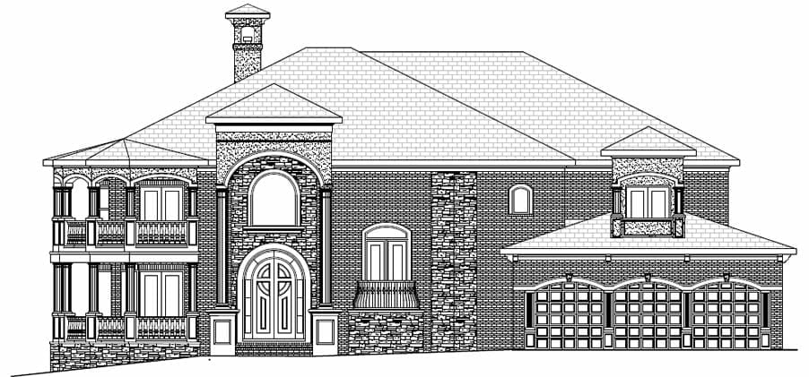 Stone Hall Lot 4 Front Elevation