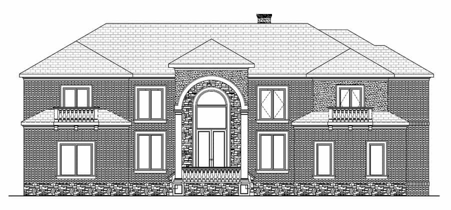 Stone Hall Lot 9 Front Elevation